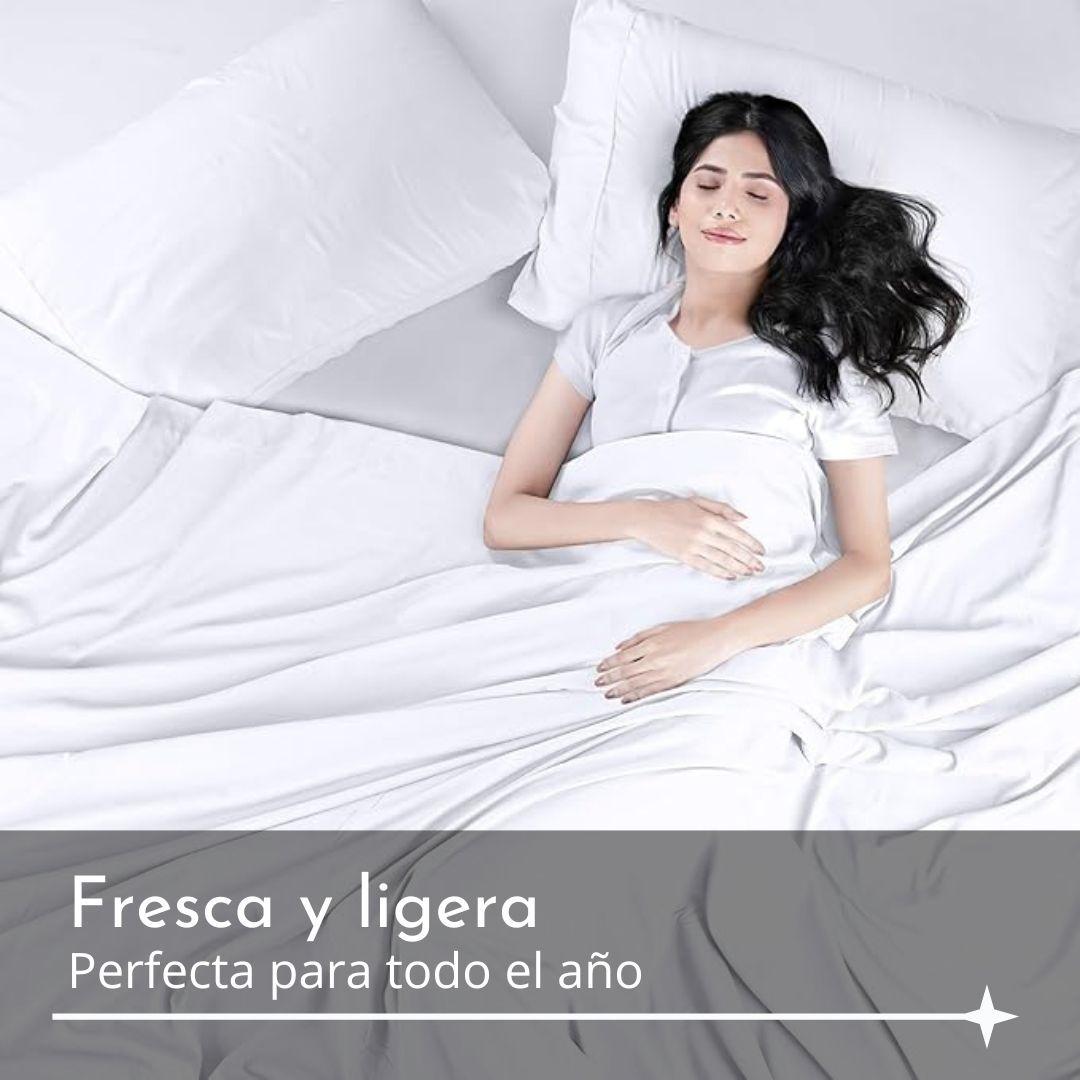 Sabanas Encimera 2 Plazas Blanca Gris Ultra Suave Hilos Aura Zeus-3