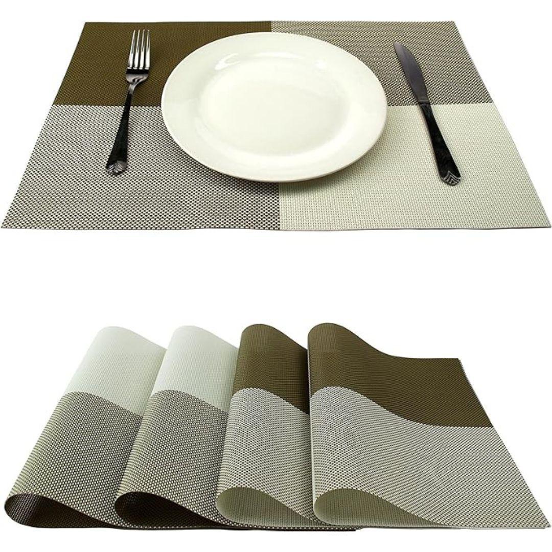 Set De 4 Individuales Para Mesa Mantel Impermeables Playa-0