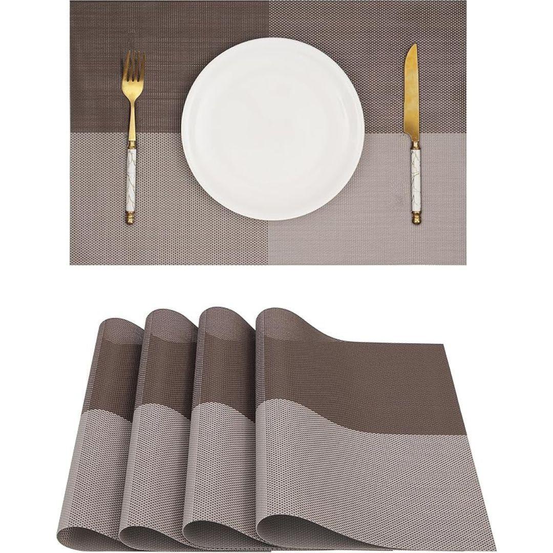 Set De 4 Individuales Para Mesa Mantel Impermeables Playa-0