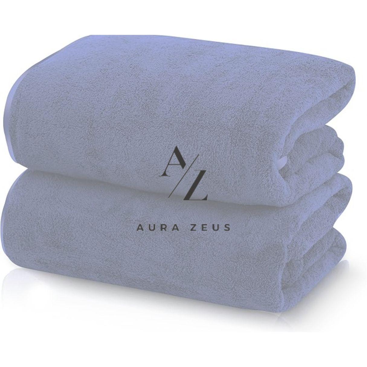 Set 2 Toallas Grande De Baño Toallon 100x140cm Microfibra Az-7