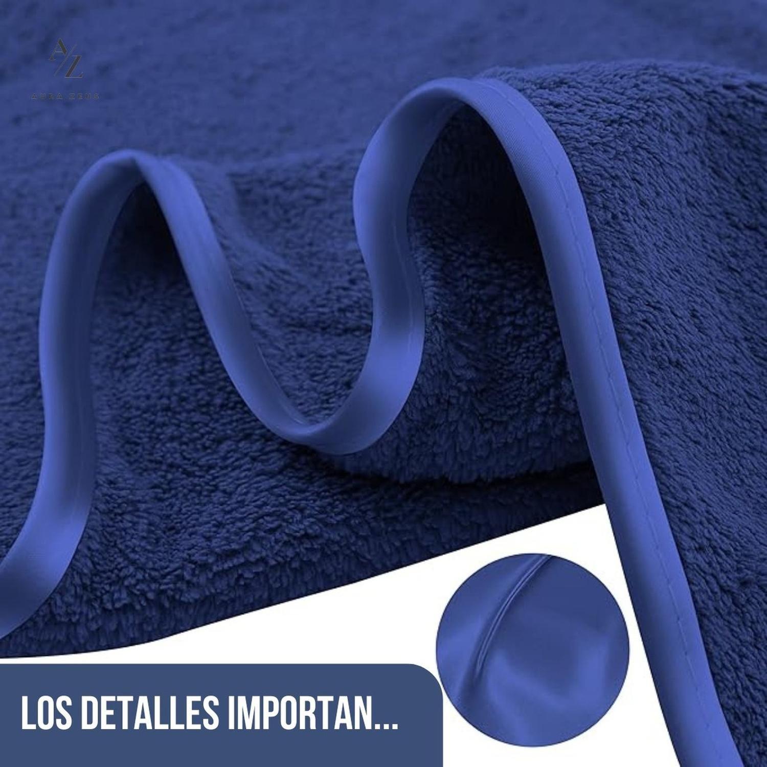 Set 2 Toallas Grande De Baño Toallon 100x140cm Microfibra Az-5