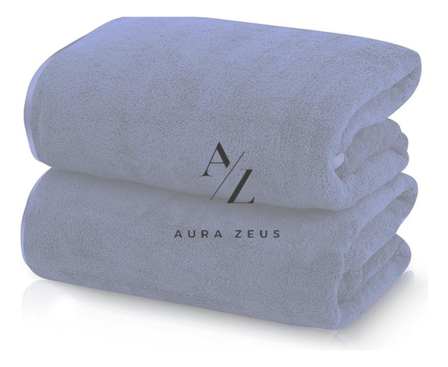 Set 2 Toallas Grande De Baño Toallon 100x140cm Microfibra Az-7