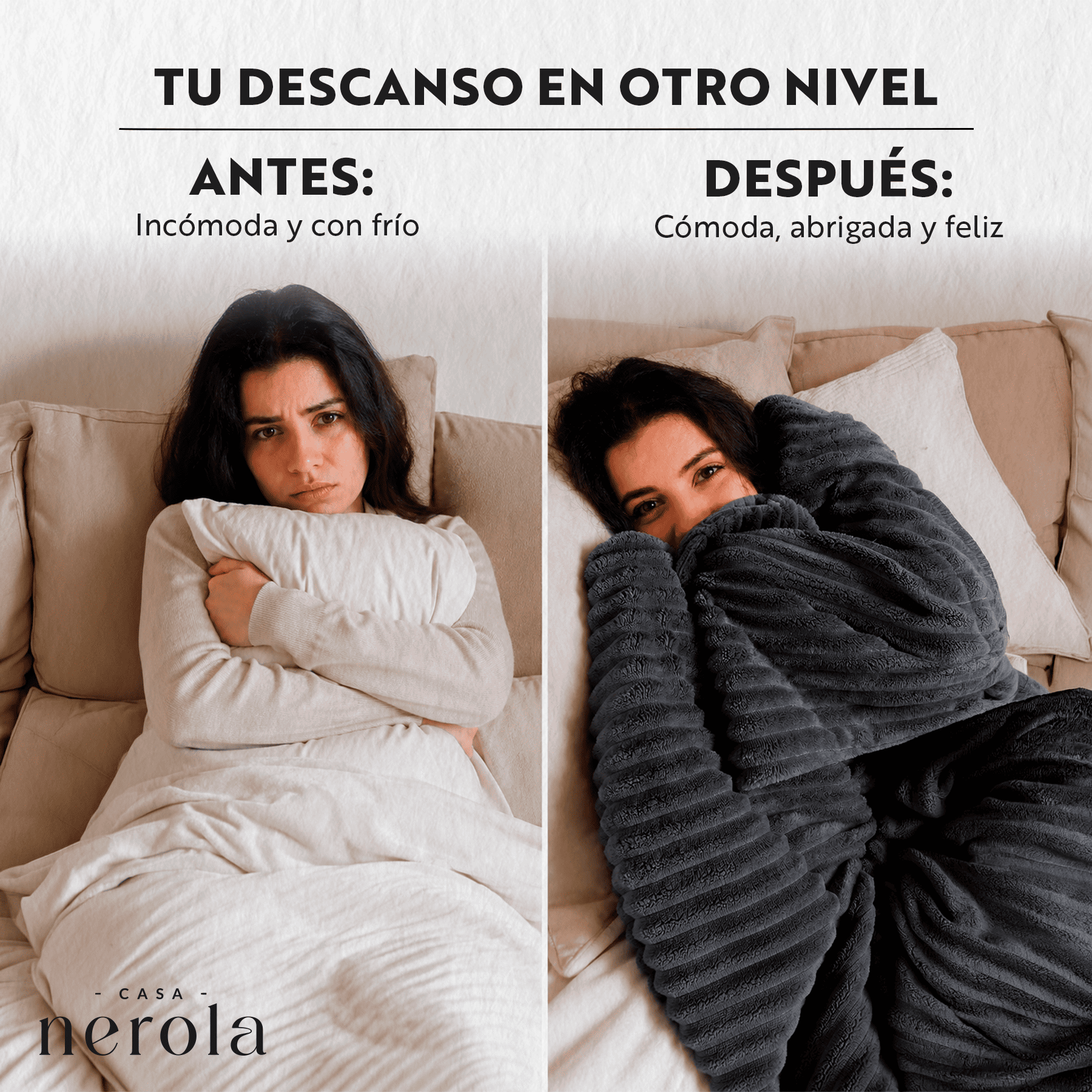 Frazada Manta Piecera Termica Sherpa Gris 1,5 Plazas/ 2 Plazas/ King Casa Nerola-3