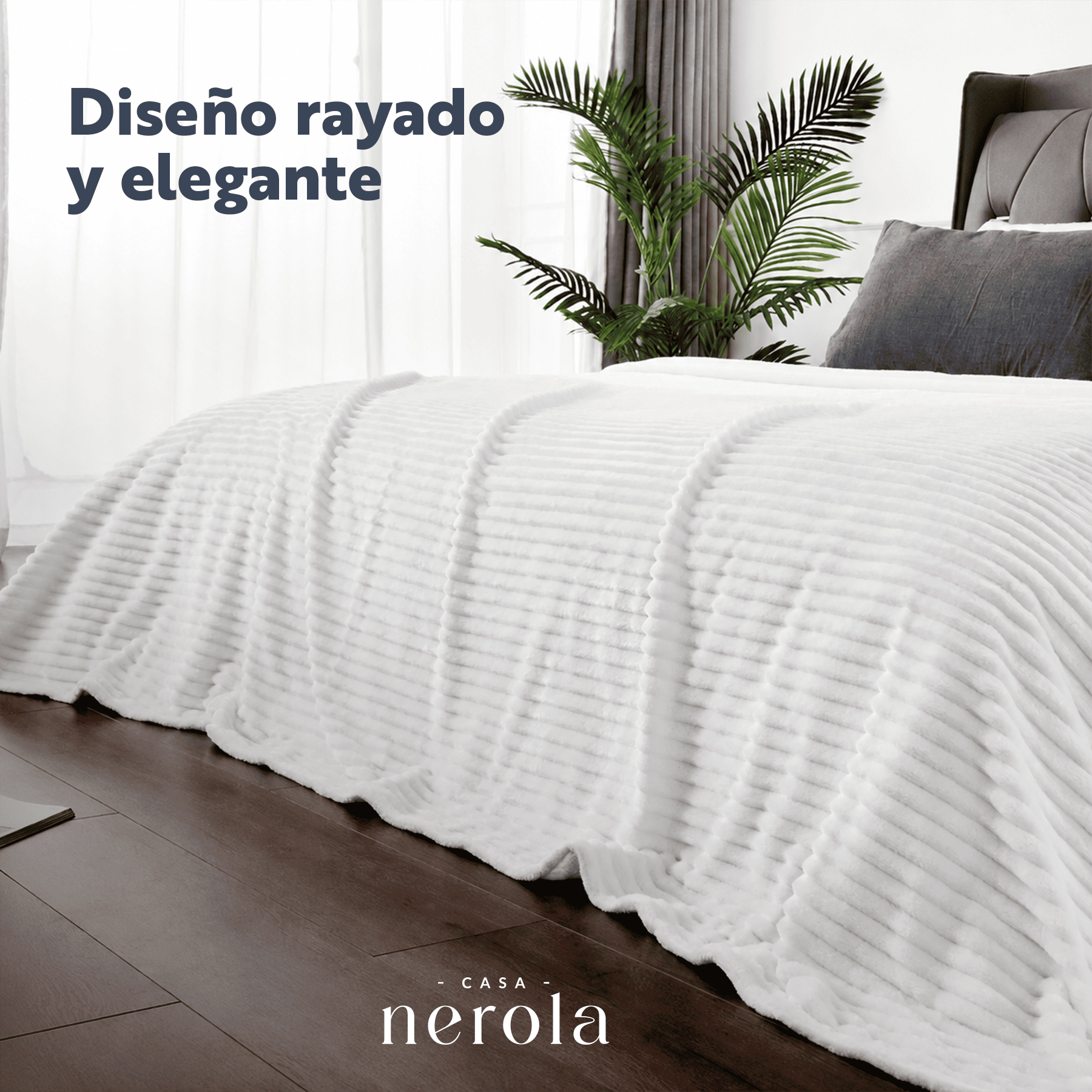Frazada Manta Piecera Termica Sherpa Blanco 1,5 Plazas/2 Plazas/King Casa Nerola-2
