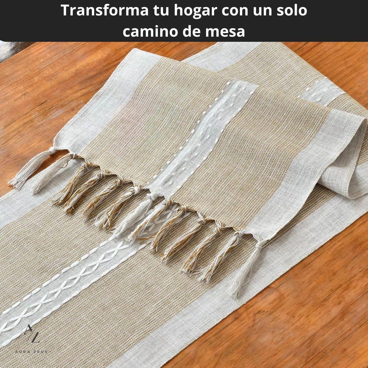 Camino De Mesa Lino Y Algodon Mantel Crochet 183x33 Cm Az-5