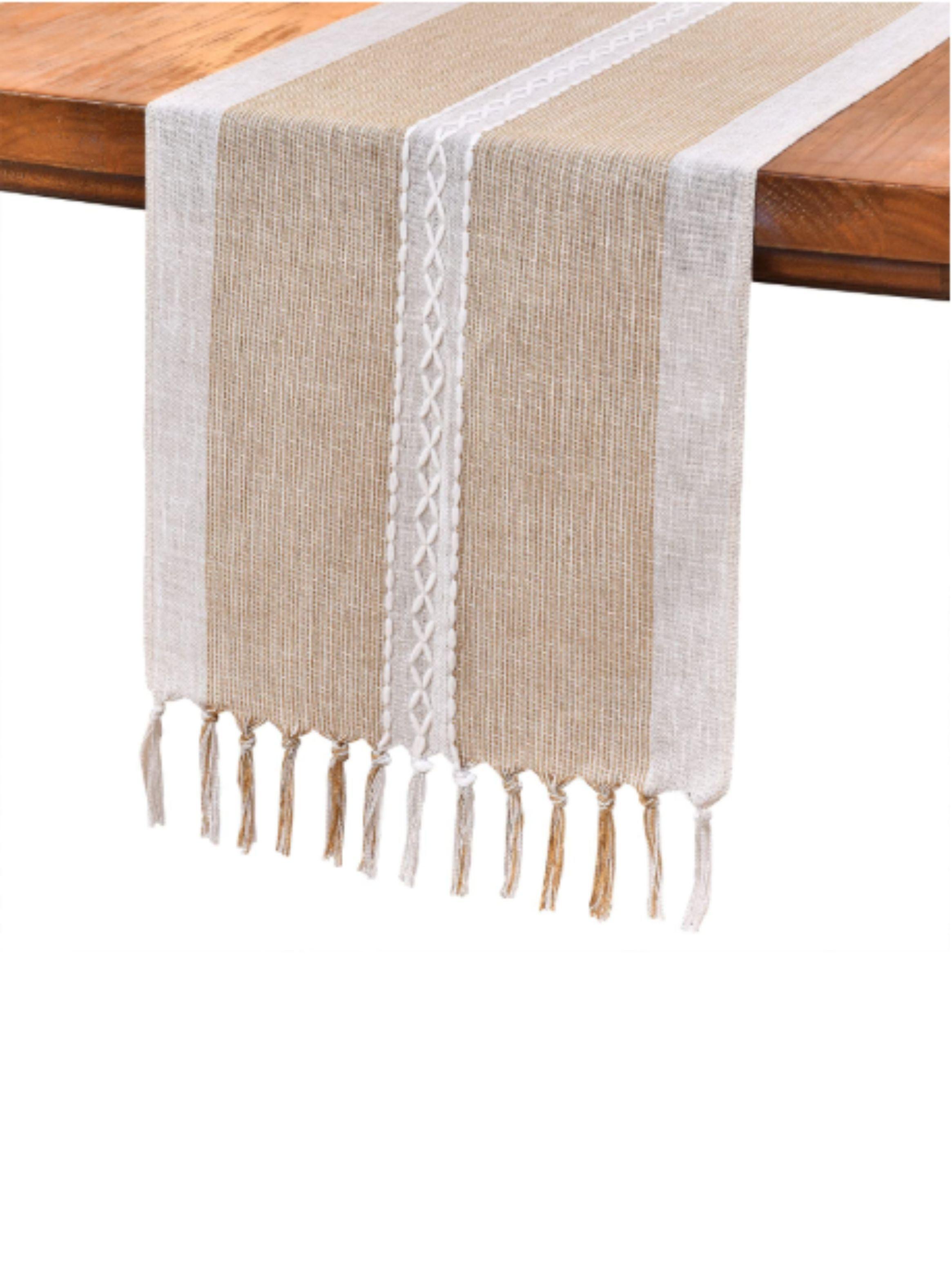 Camino De Mesa Lino Y Algodon Mantel Crochet 183x33 Cm Az-0