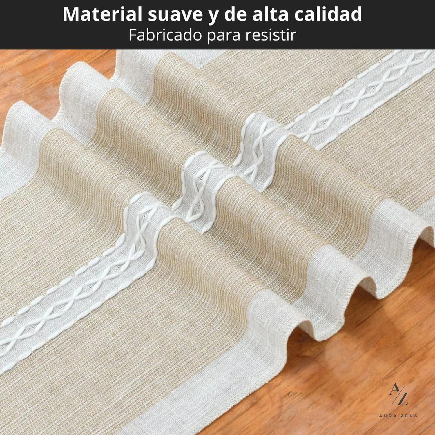 Camino De Mesa Lino Y Algodon Mantel Crochet 183x33 Cm Az-2