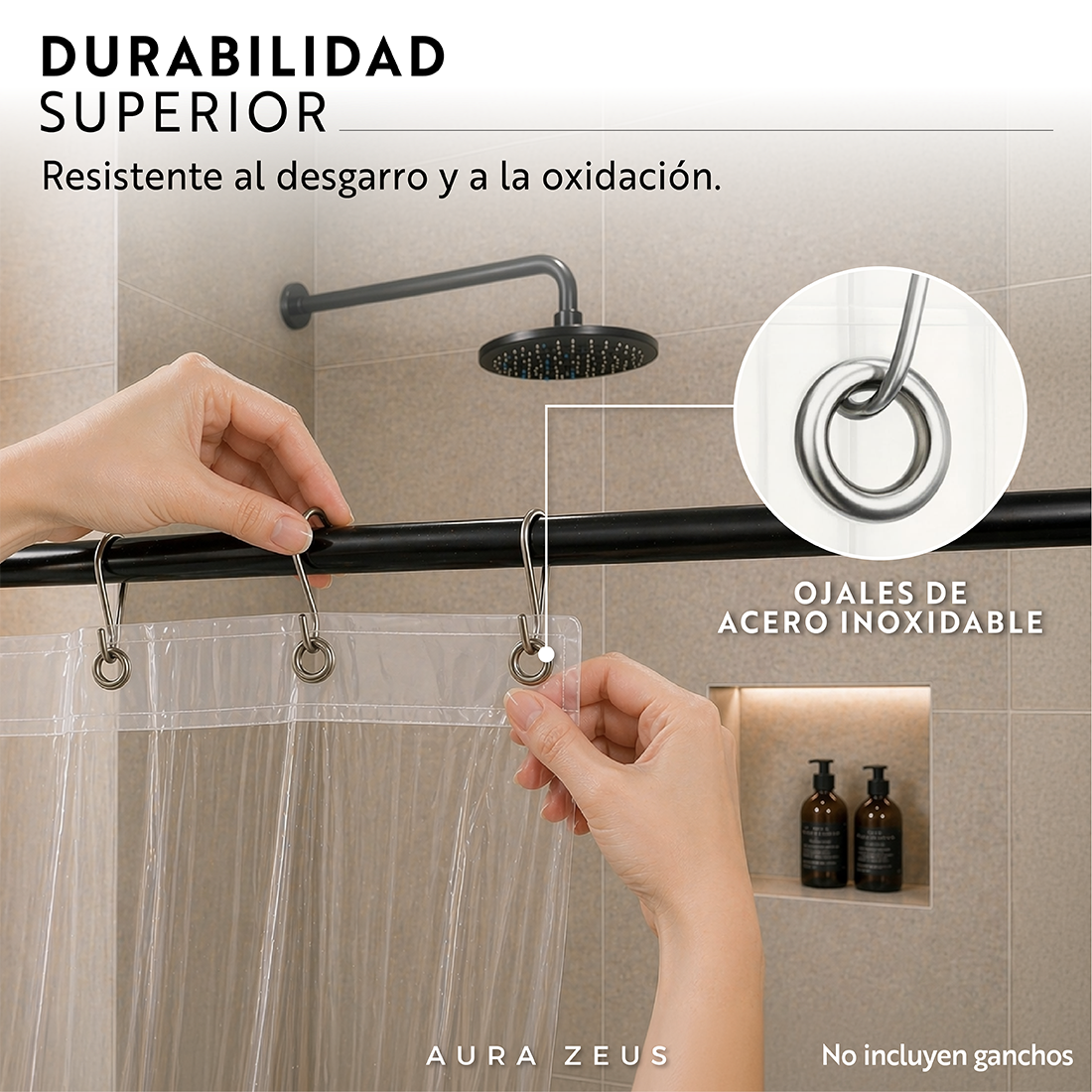 Forro Cortina Baño Ducha Con Iman 180x180 Plastico Az Transparente Impermeable-3