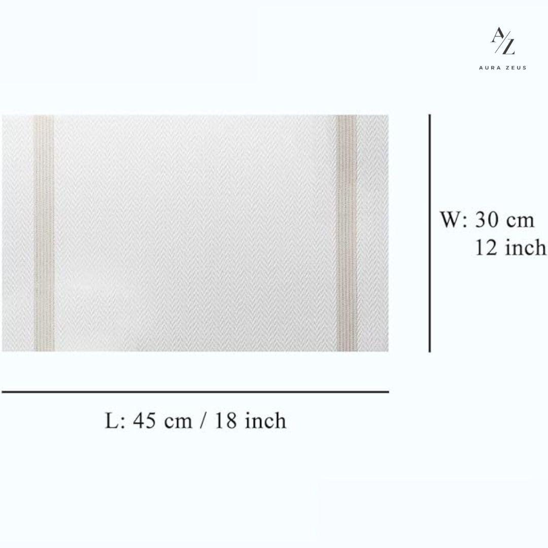 Set De 4 Individuales Para Mesa Mantel Impermeables Elegante-1