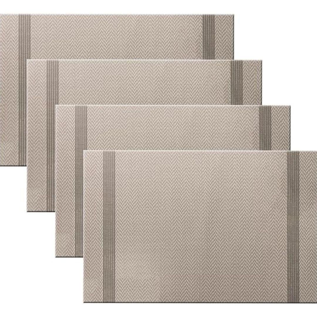 Set De 4 Individuales Para Mesa Mantel Impermeables Elegante-0