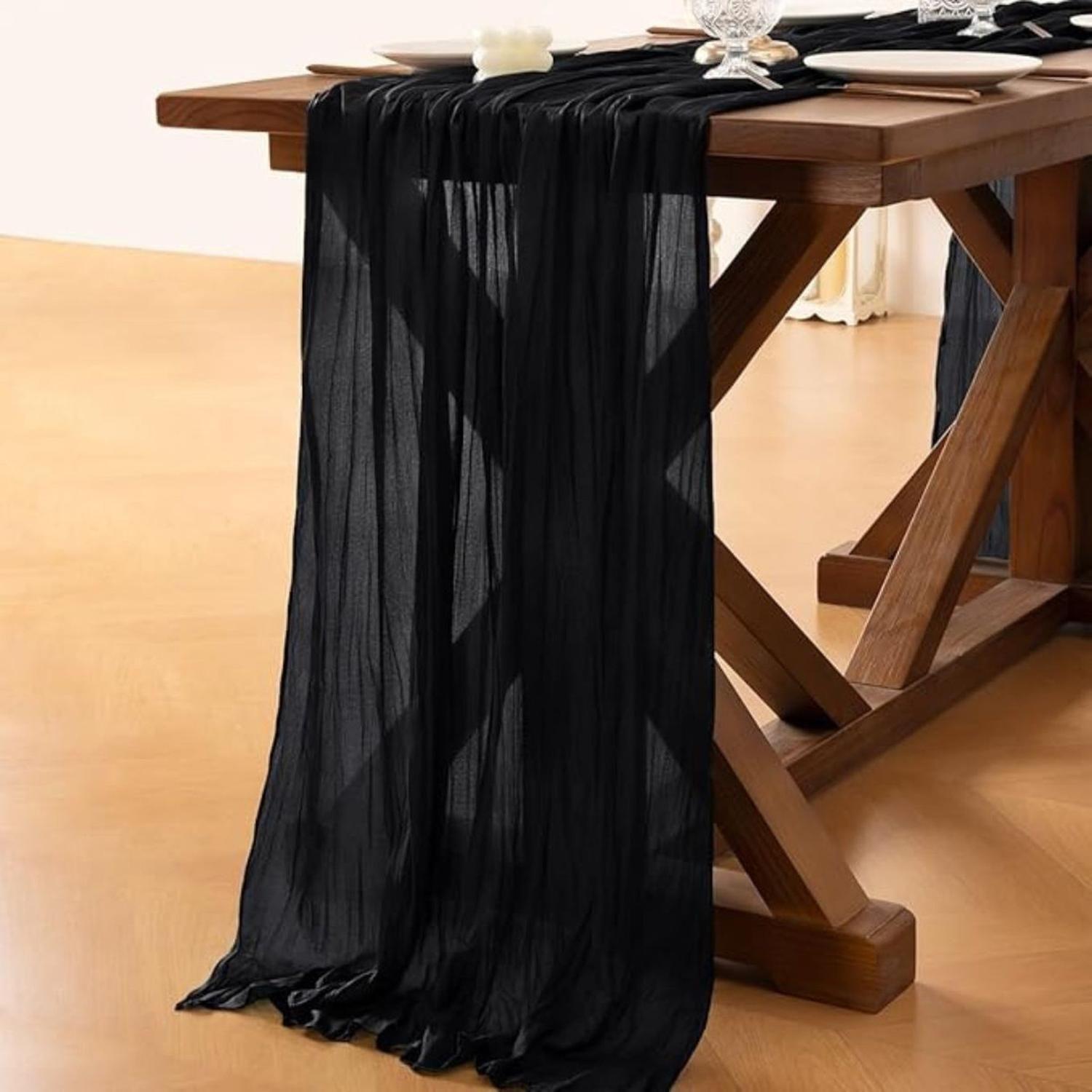 Camino De Mesas Gasa Rectangular Mantel Centro 300x90cm-5