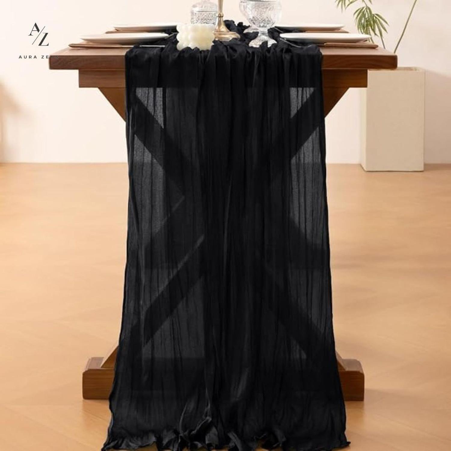 Camino De Mesas Gasa Rectangular Mantel Centro 300x90cm-8