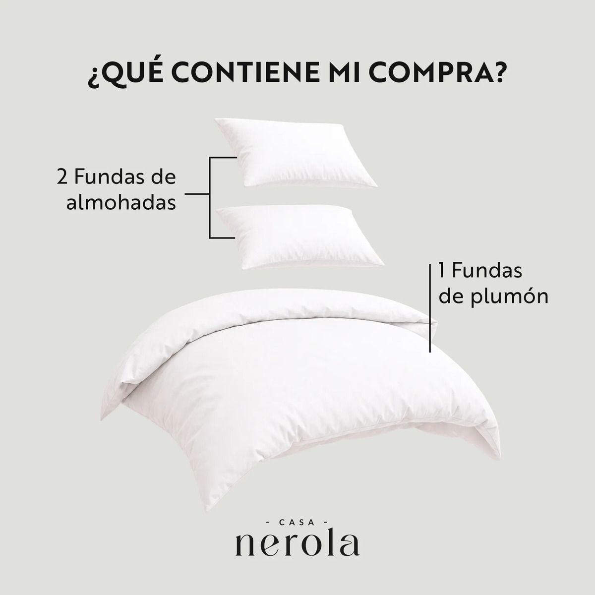 Set Funda de Plumón + Funda Almohada 100% Algodón 200 Hilos-2