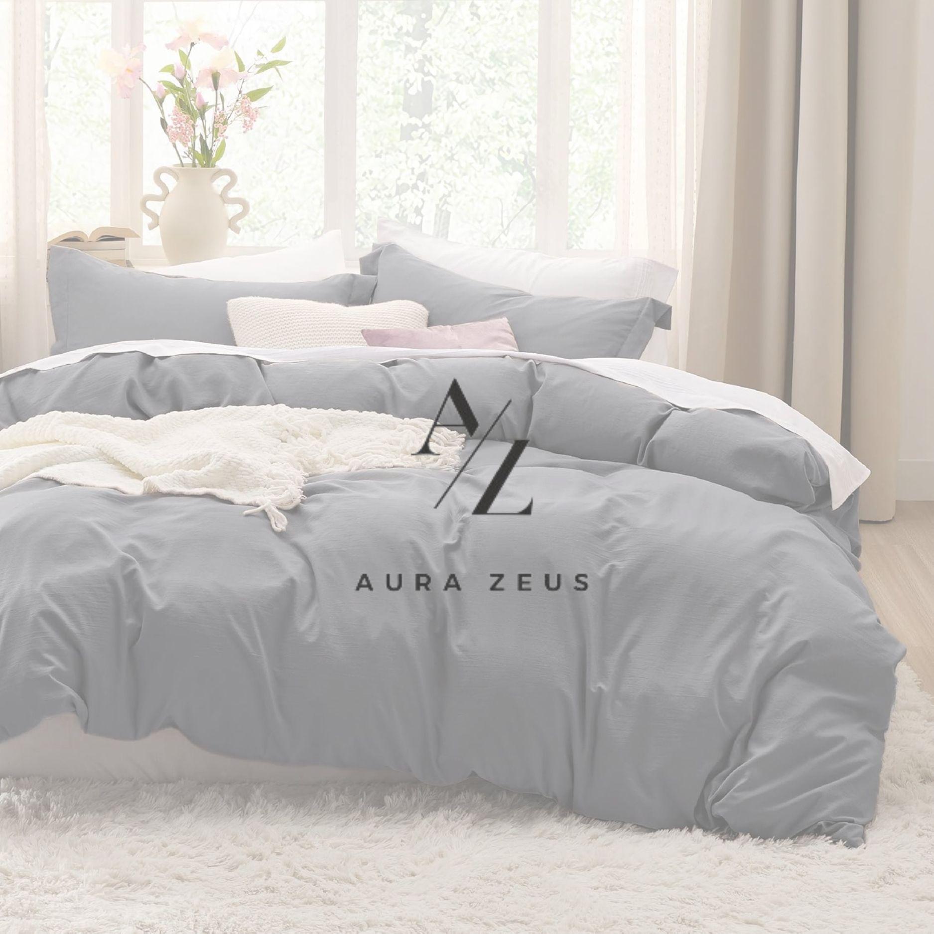Funda Cubre Plumon Duvet Edredon 1800 Hilos Microfibra Sabana King AZ-7