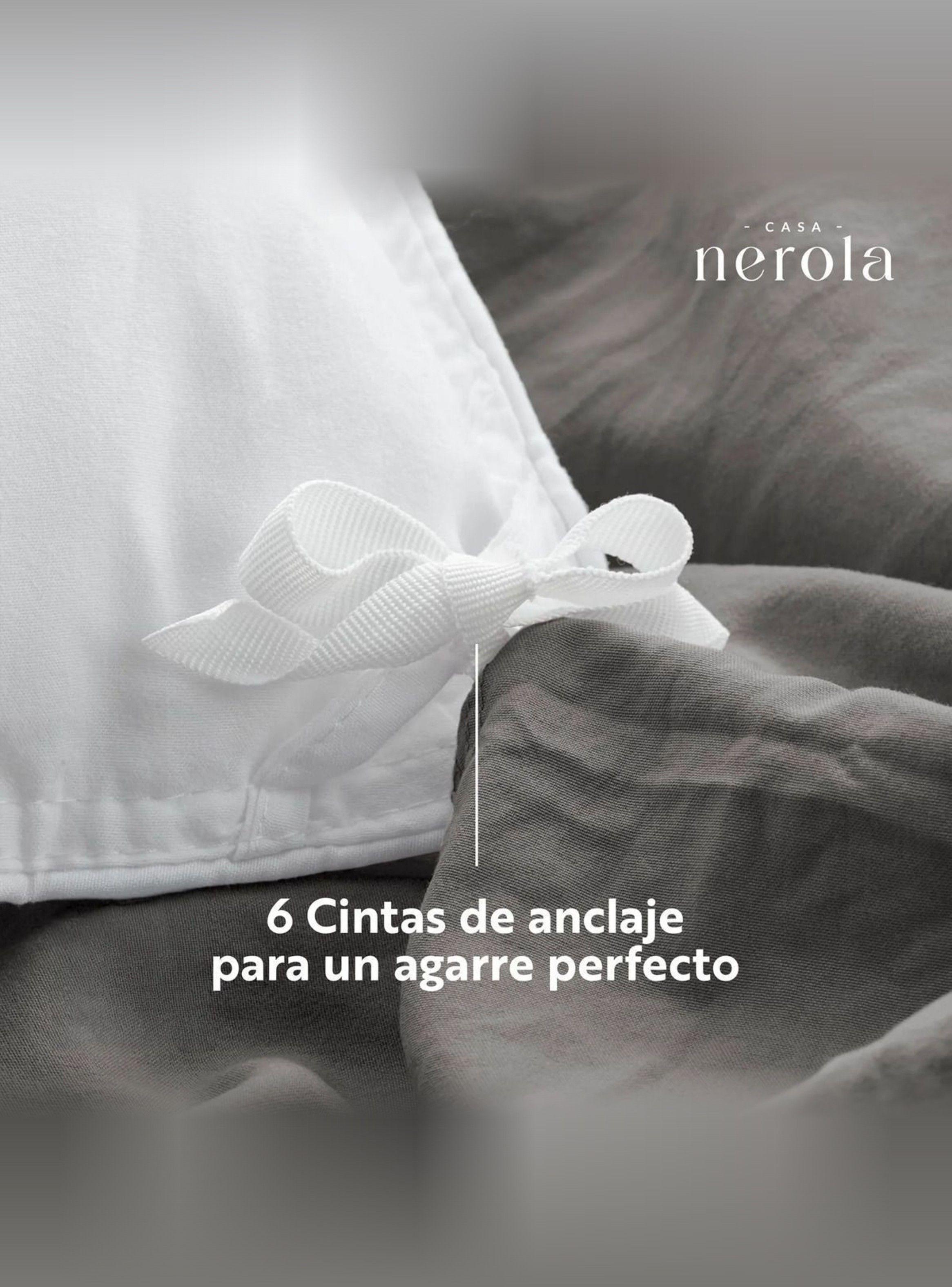 Funda de Plumón + 2 Fundas de Almohada 100% Algodón 200 Hilos 2 Plazas Blanco-5