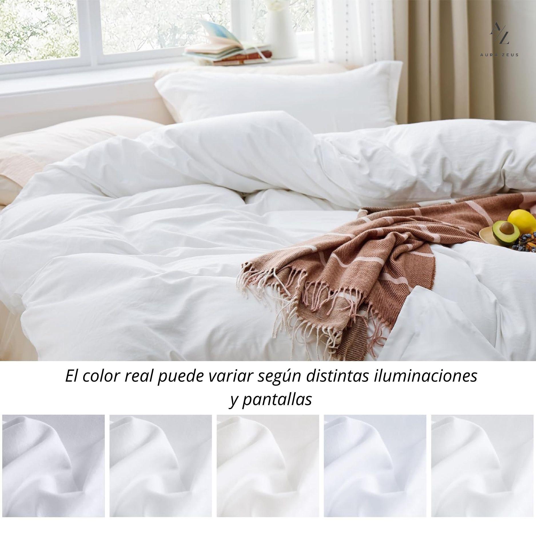 Juego Funda Plumon + Sabana Bajera + Funda Almohada Hilos Az 2 Plazas-6