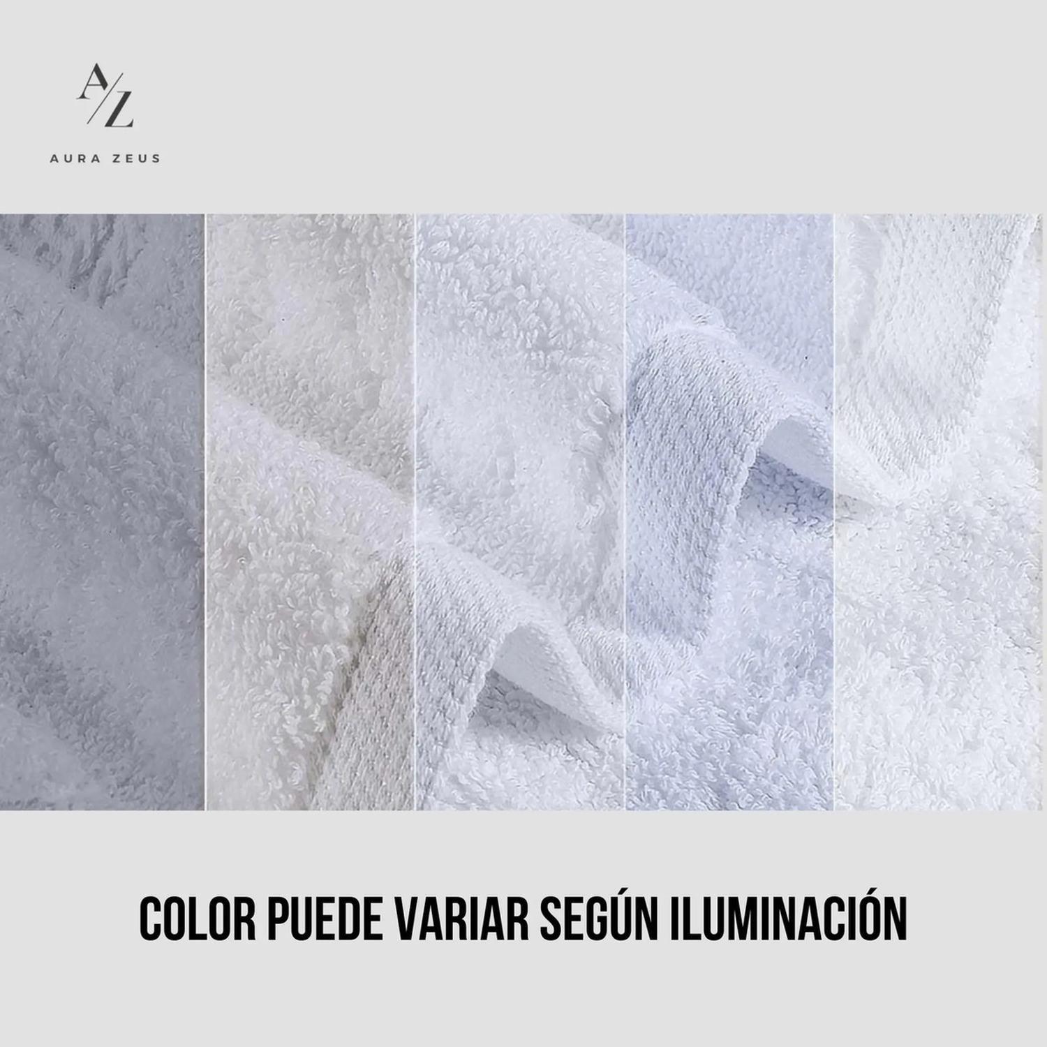 Juego De 12 Toallas Faciales 32x32cm Algodon 500g Baño Az Gr-5