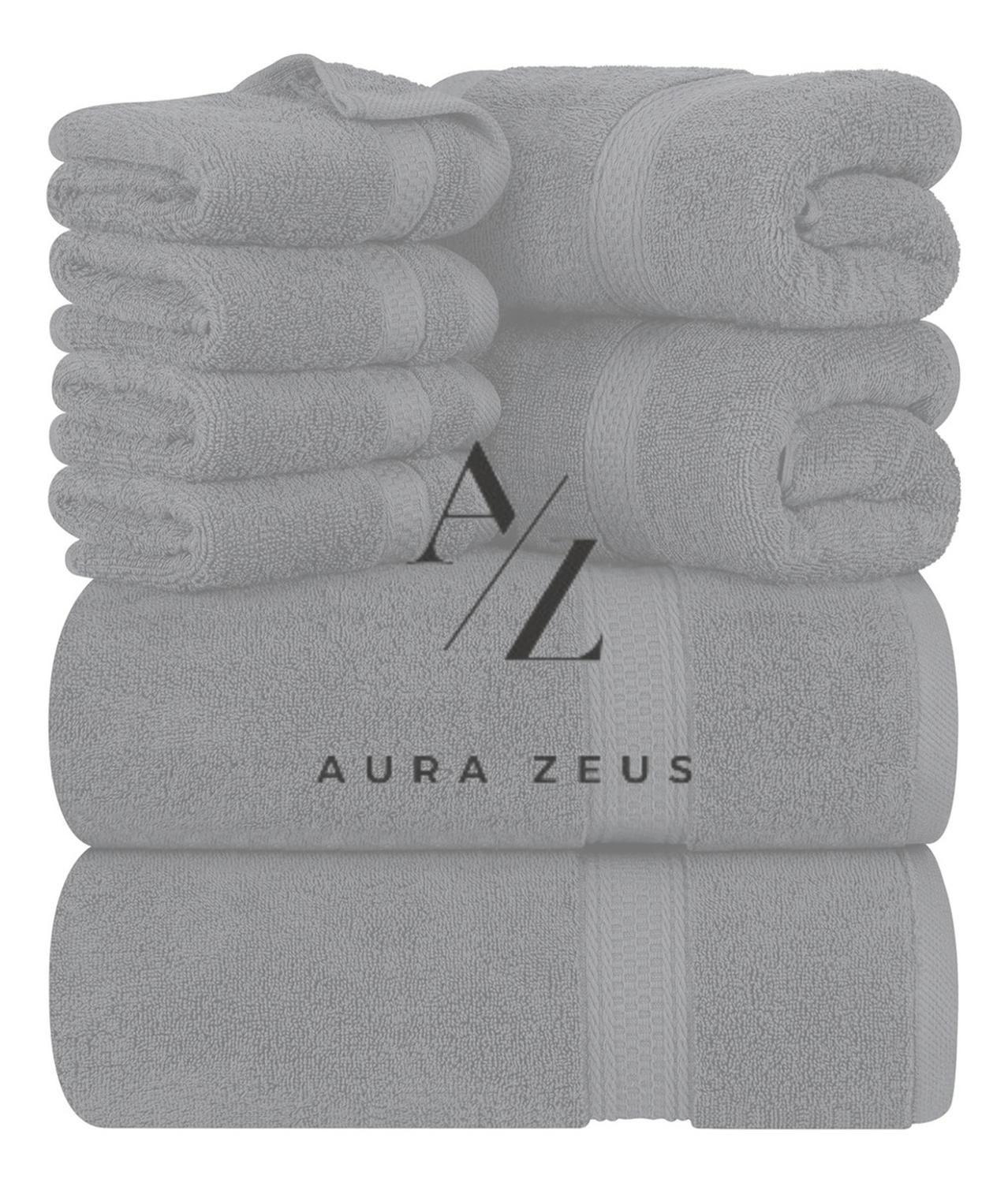 Juego De 12 Toallas Faciales 32x32cm Algodon 500g Baño Az Gr-9