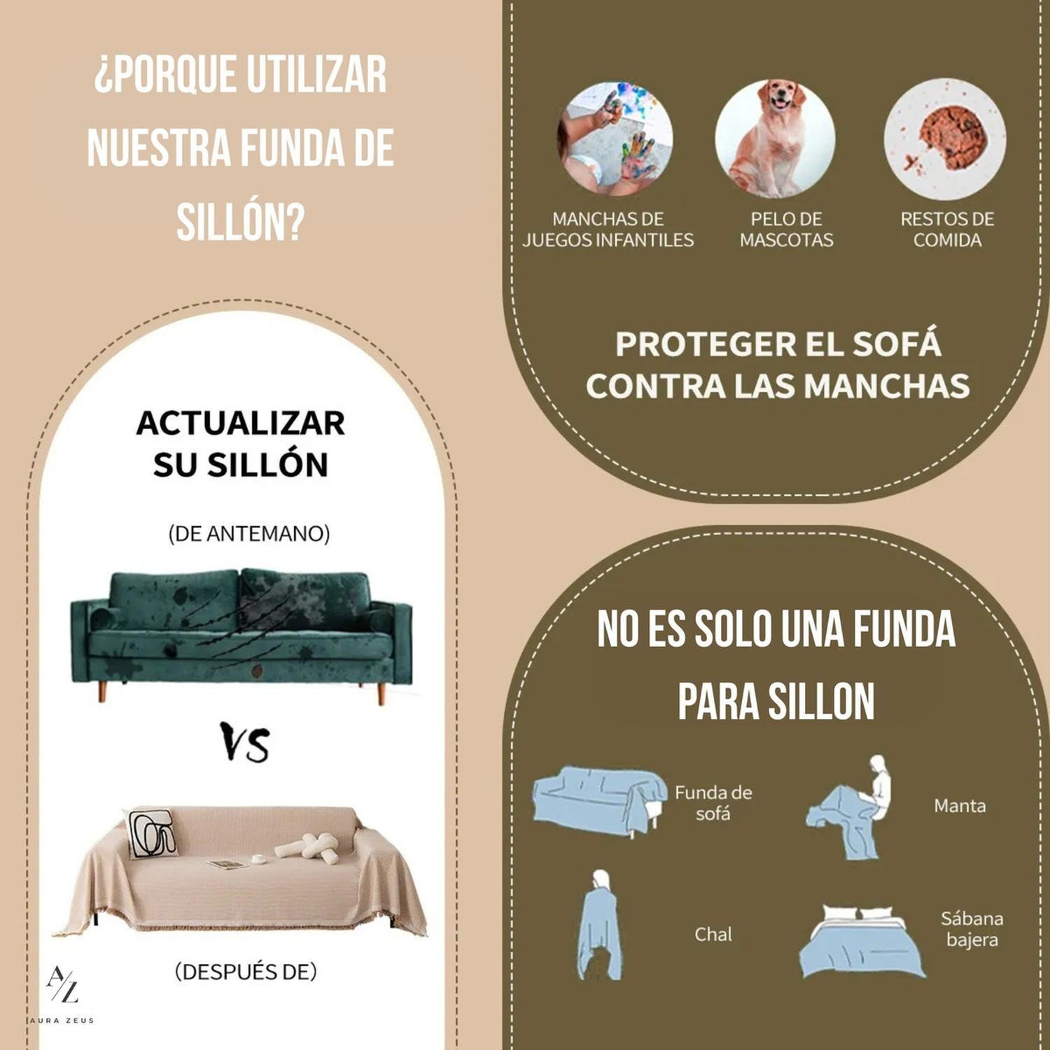 Fundas De Sillon A Medida Ajustable Cubre Sofa Cuerpos Az Gr-3