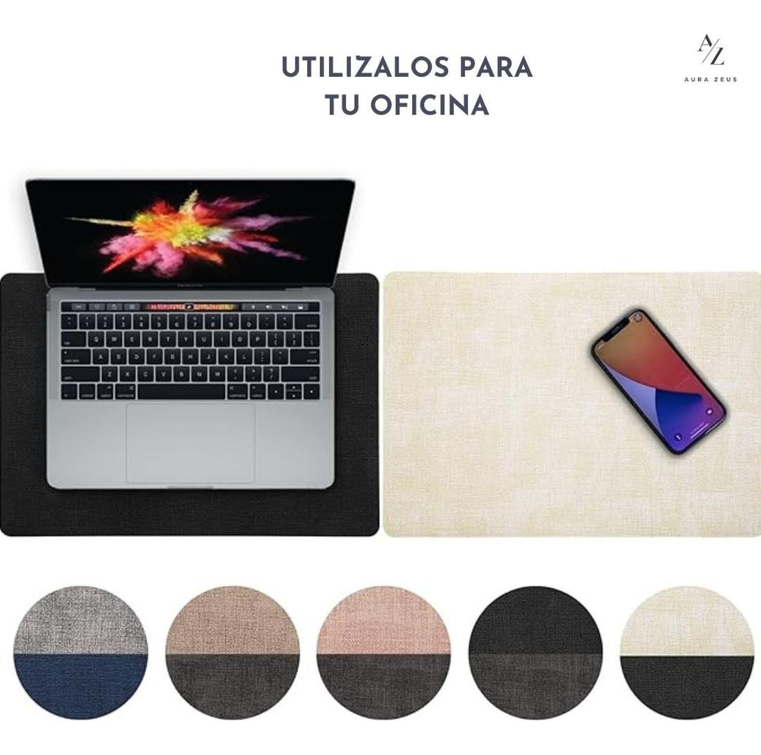 Set 4 Individuales + 4 Posavasos Reversible Ecocuero Mesa Ir-6