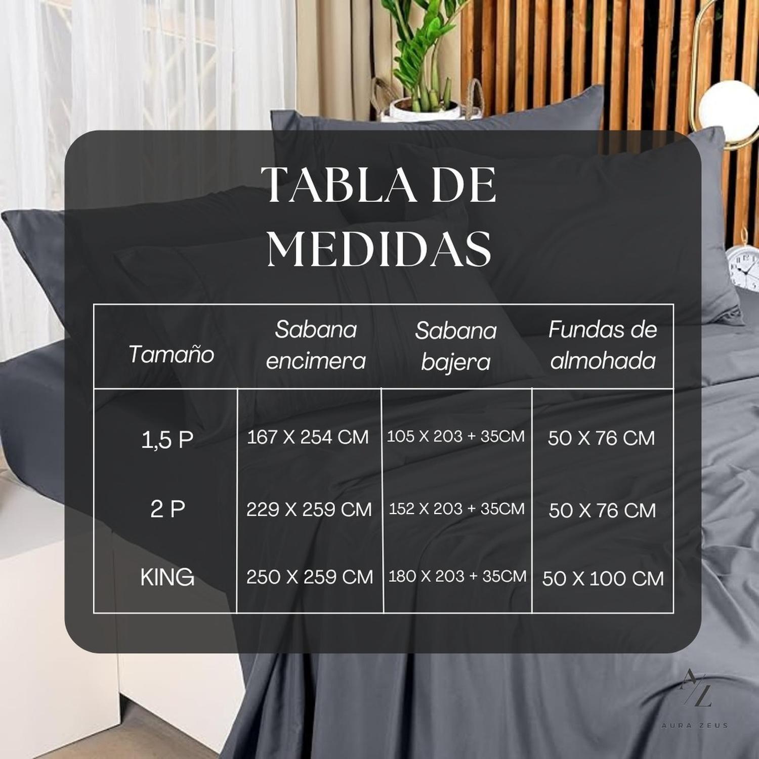 Juego De Sabanas 1800 Hilos Microfibra Cepillada Plazas Az 2.5 Gris-5
