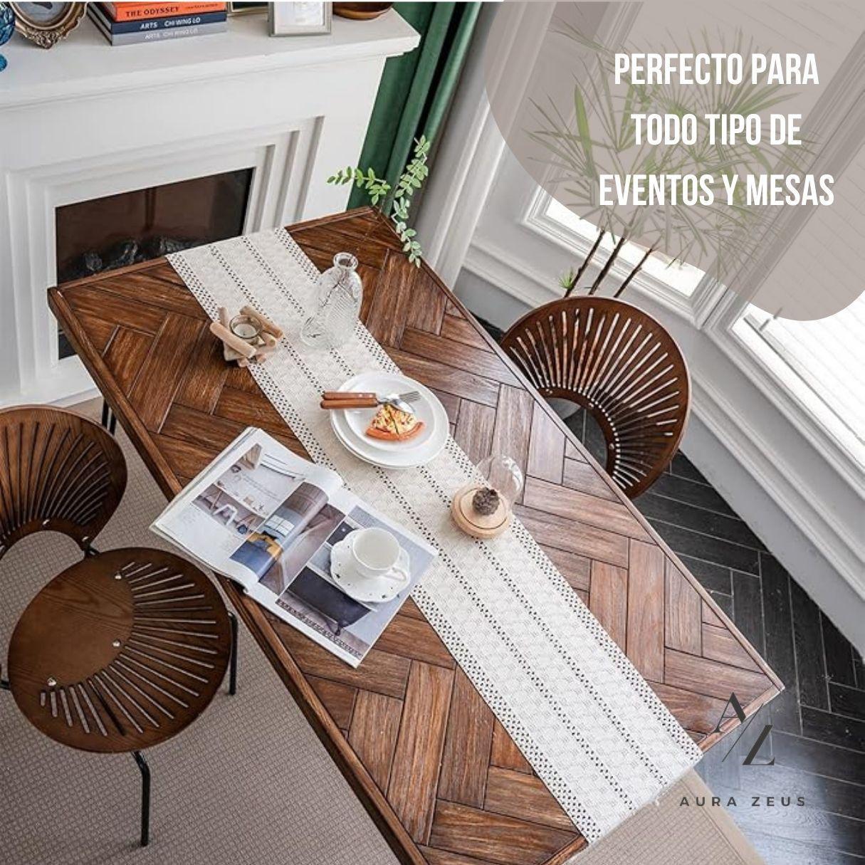 Camino De Mesa Algodon Yute Mantel De Centro 180 X 30 Cm Az-5