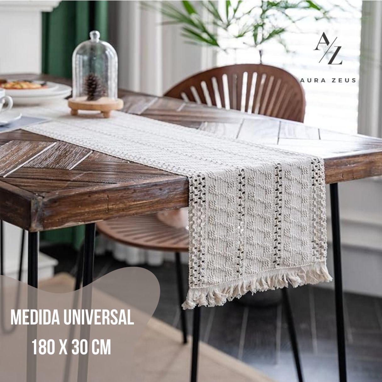 Camino De Mesa Algodon Yute Mantel De Centro 180 X 30 Cm Az-6