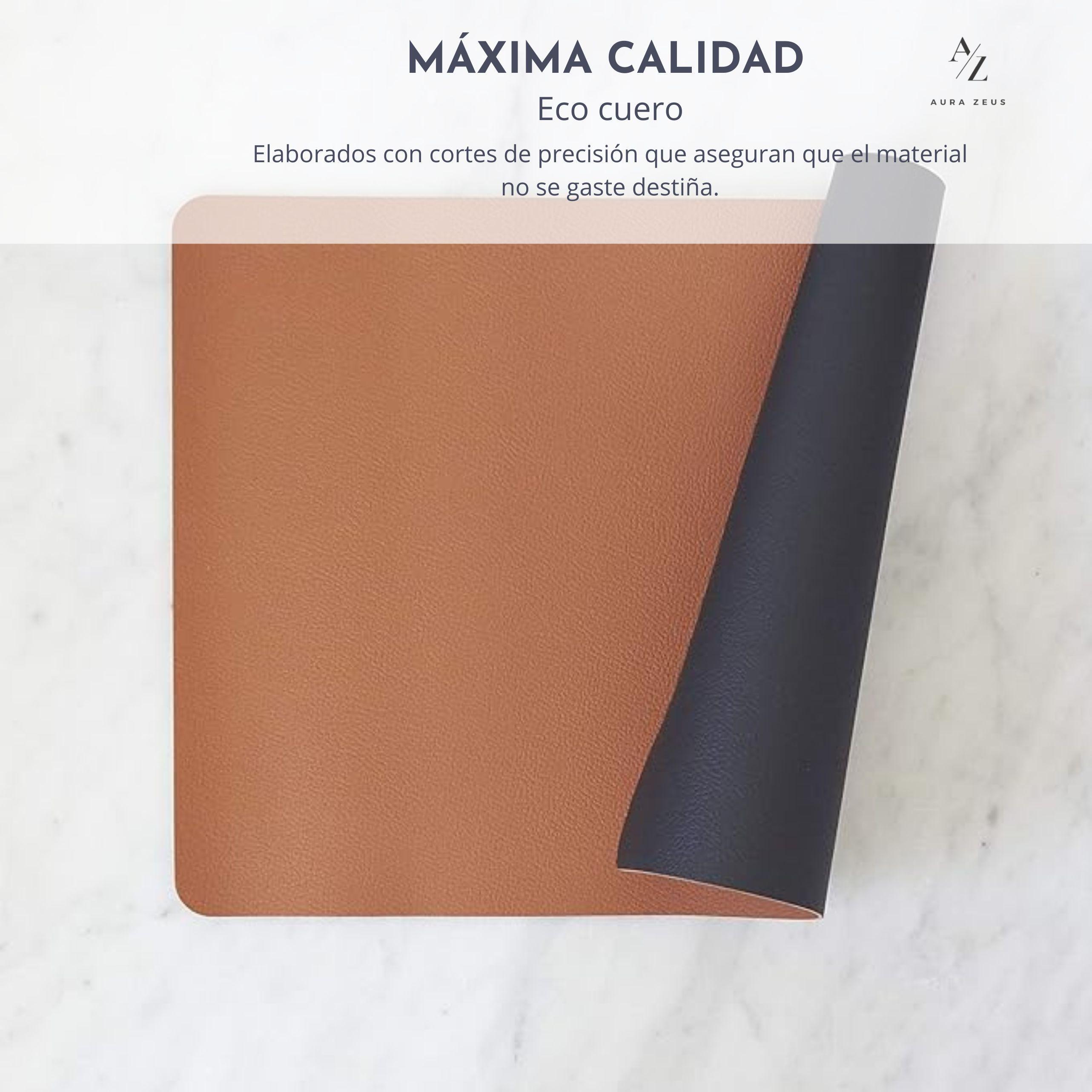 Set 4 Individuales + 4 Posavasos Ecocuero Antimanchas Mesa 2 en 1-6