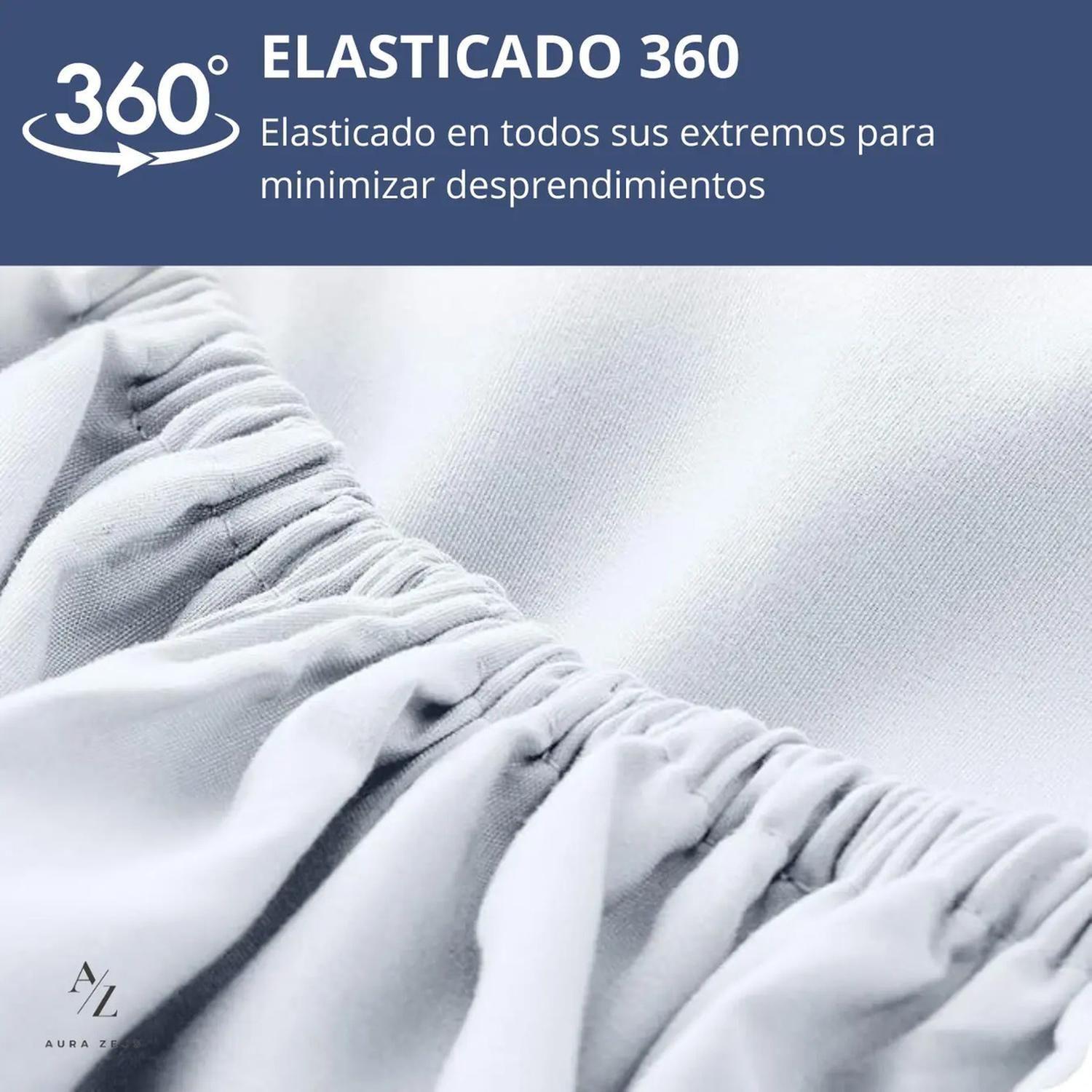 Sabanas Bajera Ajustable 1800 Hilos Microfibra Hogar Ropa Cama Elasticada Az-5