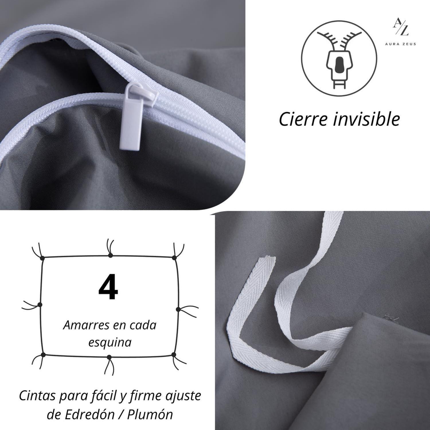 Funda Plumon Duvet Edredon 1800 Hilos Microfibra Sabana Az-3