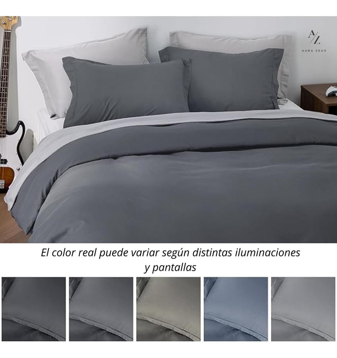 Funda Plumon Duvet Edredon 1800 Hilos Microfibra Sabana Az-6