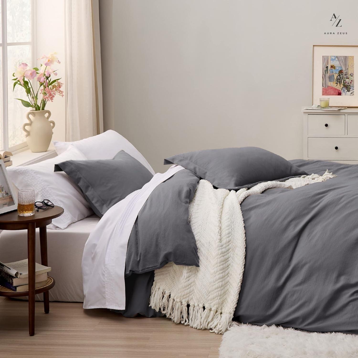Funda Plumon Duvet Edredon 1800 Hilos Microfibra Sabana Az-7