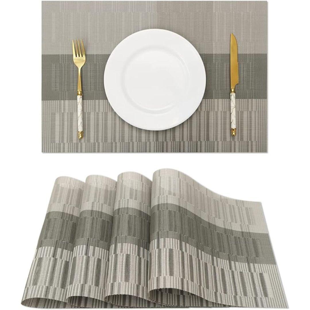 Set De 4 Individuales Para Mesa Mantel Impermeables Diseños-0