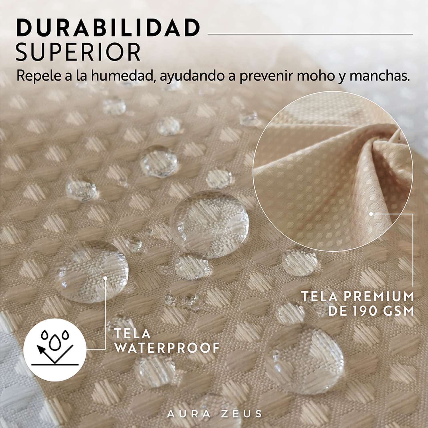 Cortina De Baño Diseño Impermeable Tela Bano + 12 Ganchos Az-6