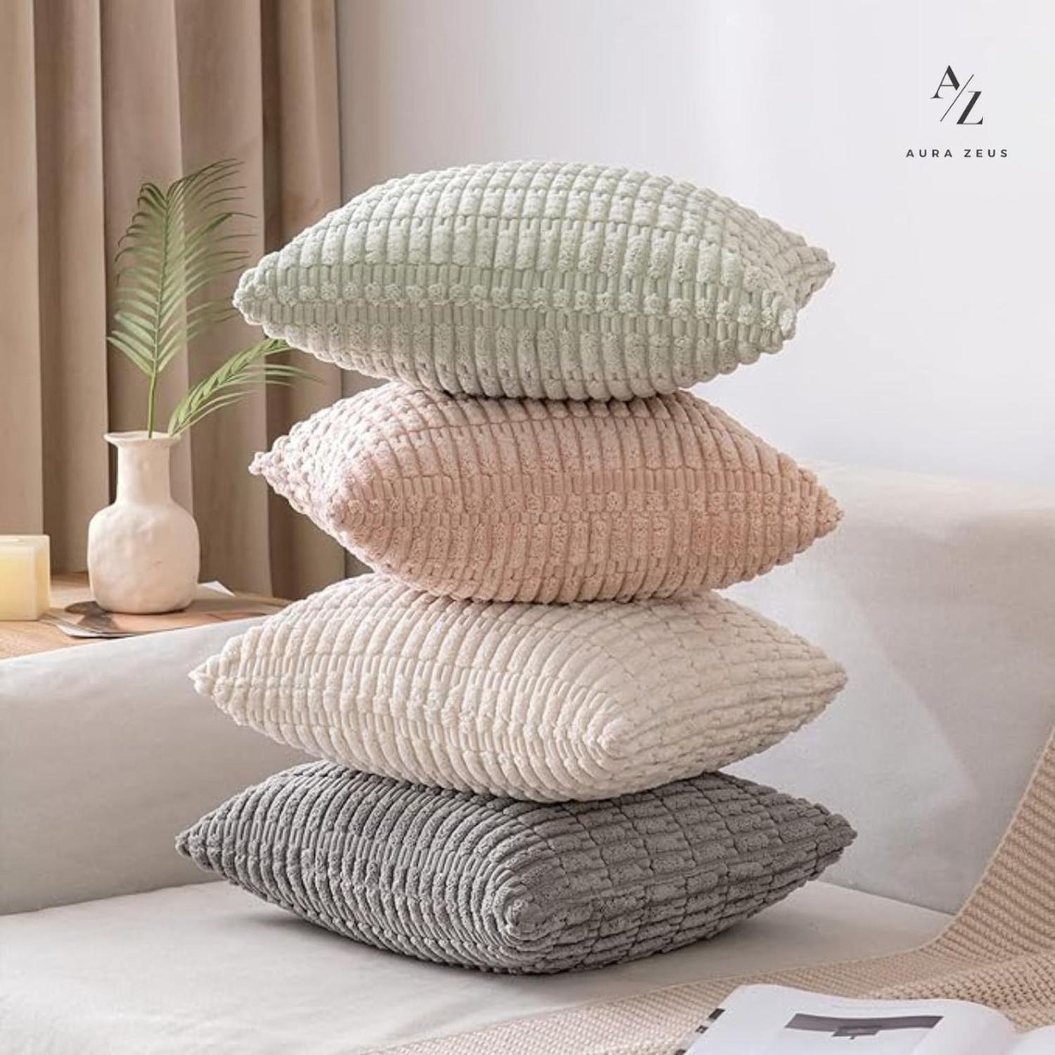 Fundas De Cojines Pack X2 Boho Textura Suave 45 X 45 Premium-7