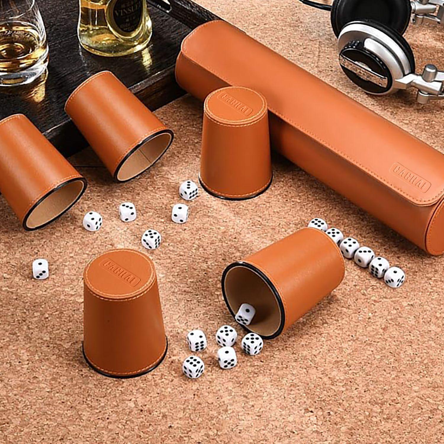 Cachos Juegos De Mesa 5 Cachos Cuero Pu Dados Cachai-4
