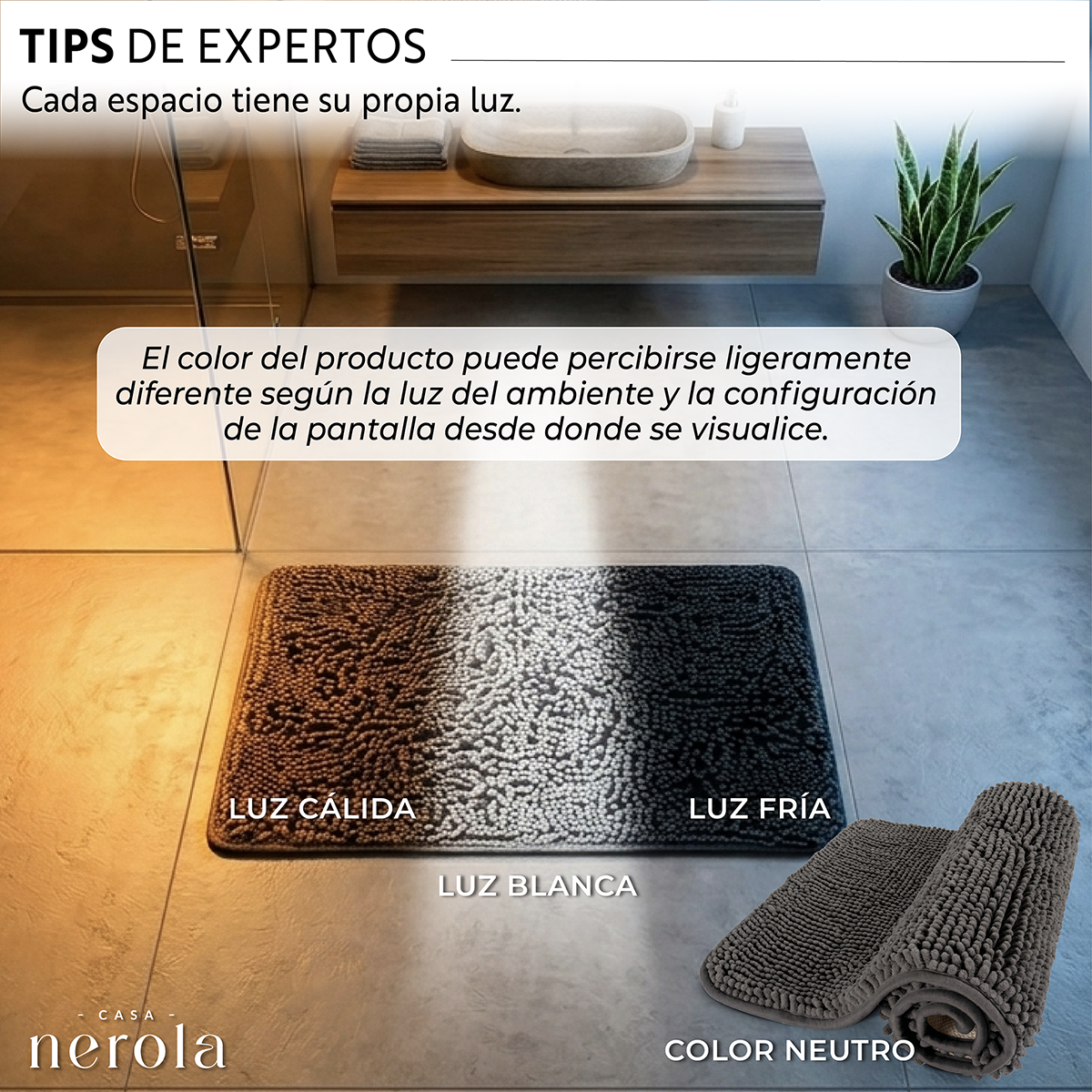 Alfombra De Ba o 40x60 Cm Chenille Antideslizante Absorbente-7