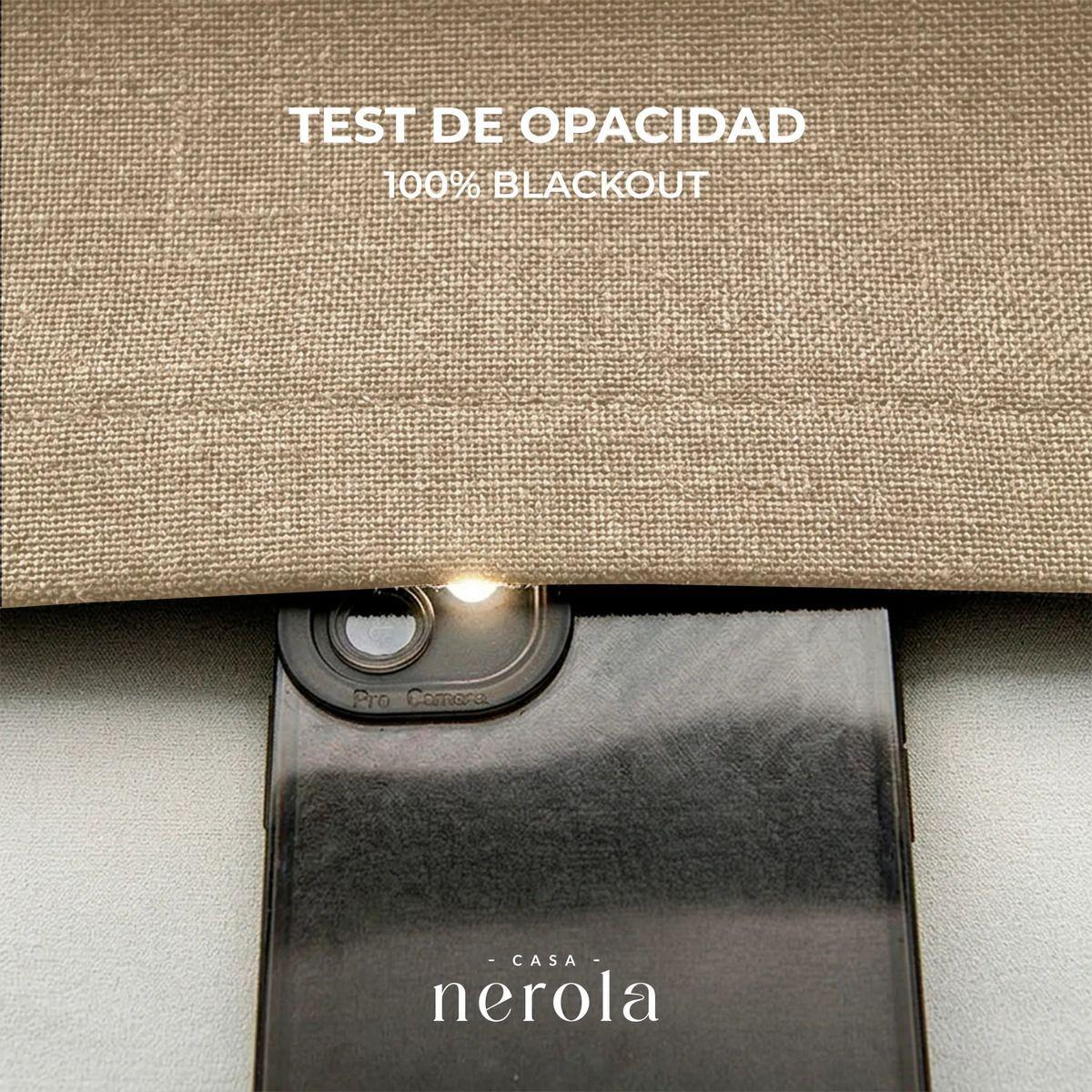 Cortina 100% Blackout 2 Paños 220x140 Lino Termica Roller Az-2