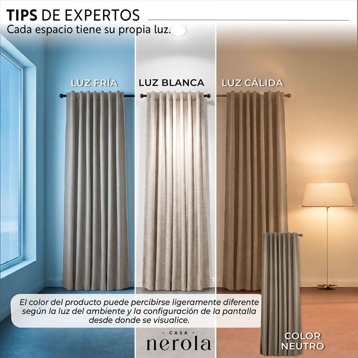 Cortina 100% Blackout 2 Paños 220x140 Lino Termica Roller Az-7