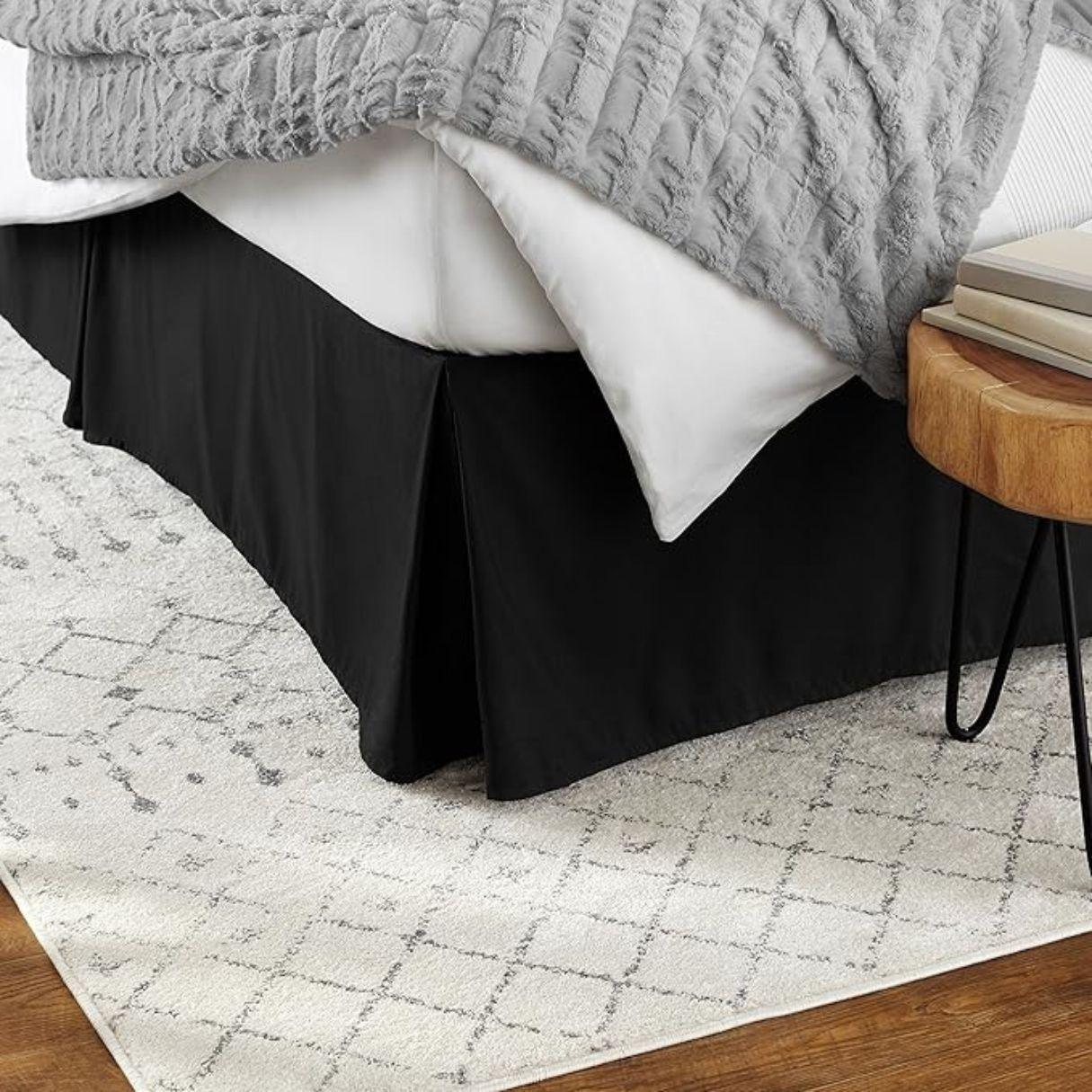 Faldon Cama 2 Plazas Liso Elasticados Premium Aura Zeus-5