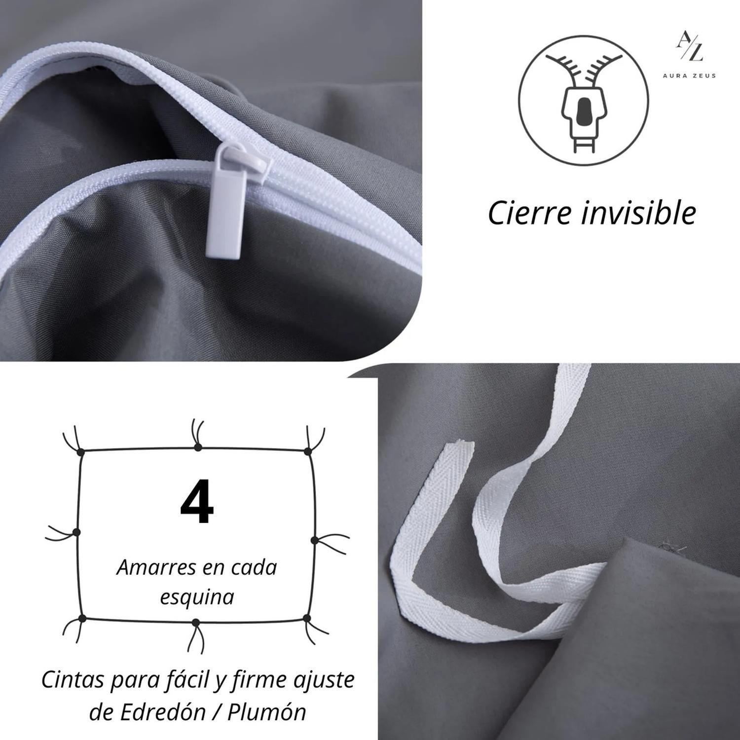 Juego Funda Plumon + Sabana Bajera + Funda Almohada Hilos Az-3