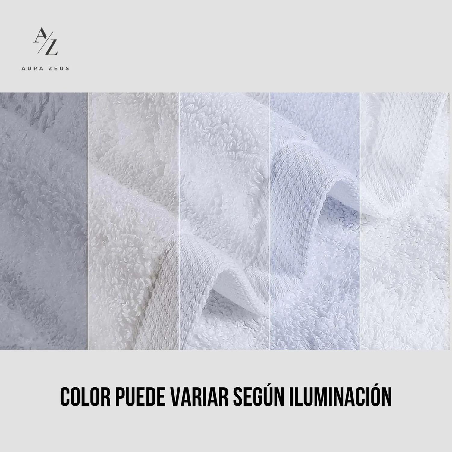 Juego De 2 Toallas De Mano 70x40 Cm Algodon 500g Baño Set Az-5