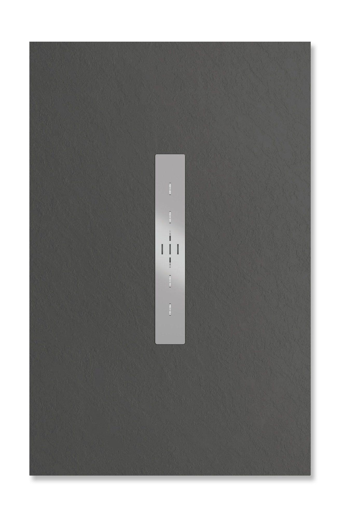Receptaculo para ducha Negro SMC 120x70cm altura 3cm Textura Piedra Artificial Resistente-0