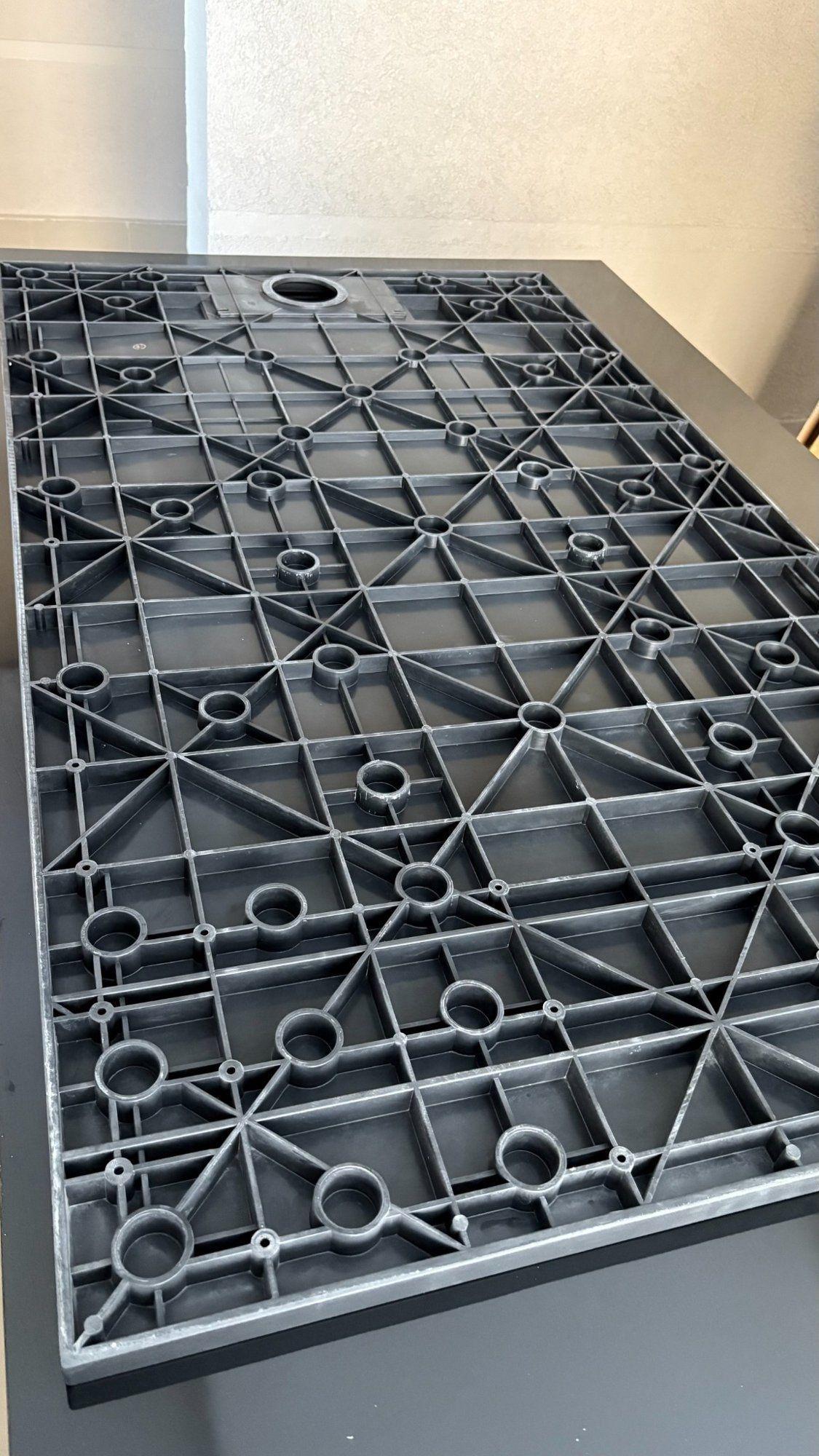 Receptaculo para ducha Negro SMC 140x80cm altura 3cm Textura Piedra Artificial Antideslizante-3