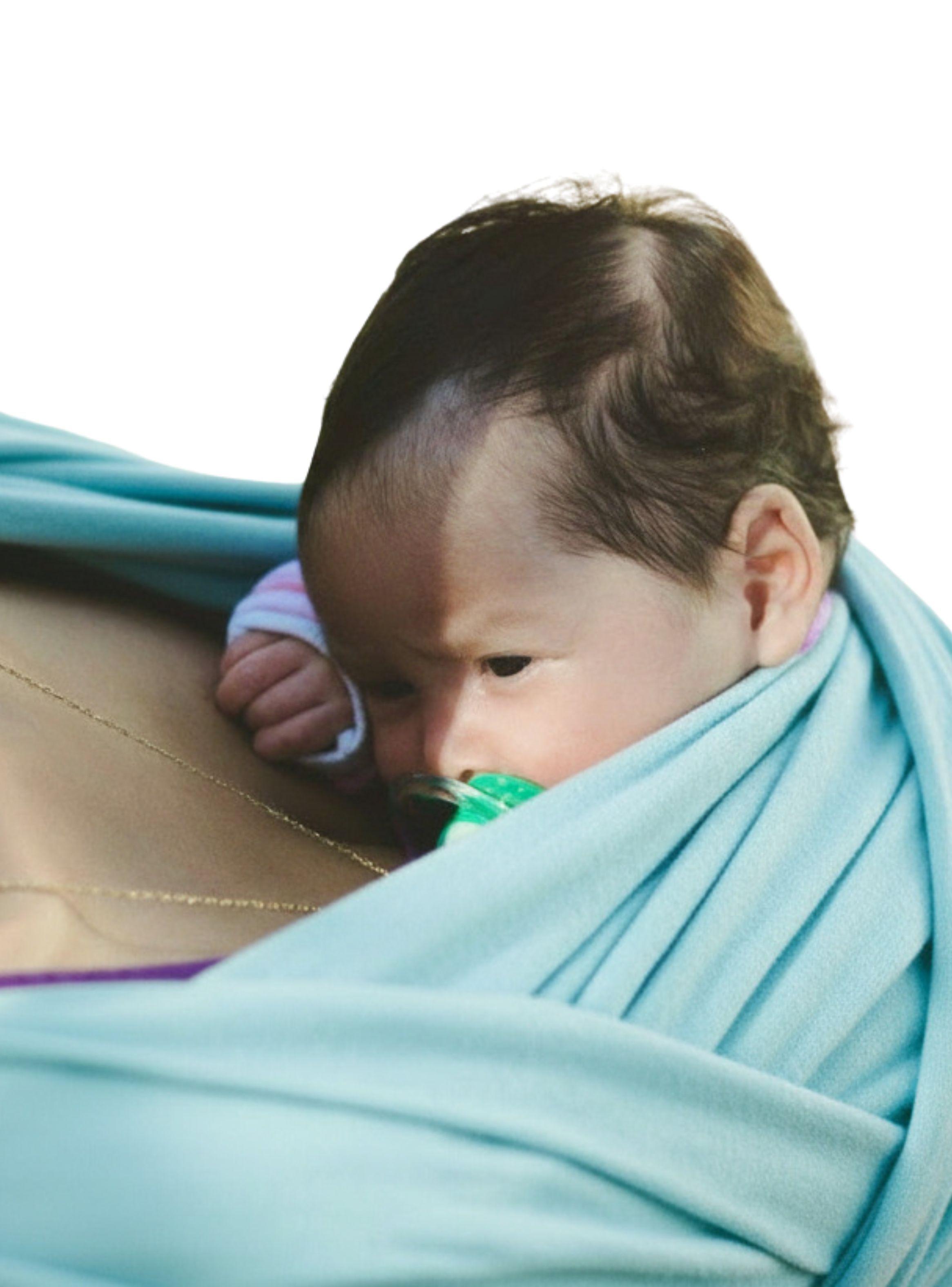 Fular Portabebé Verde Menta-2