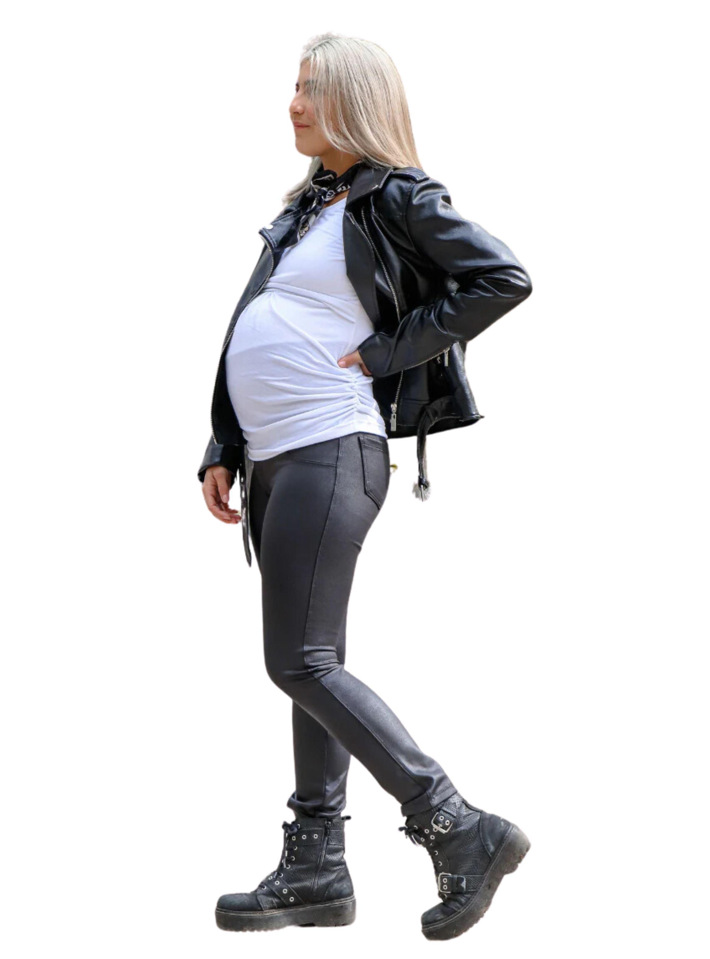 Pantalón Maternal Eco Cuero-0