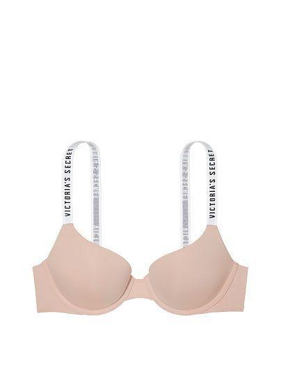 Sostén Push Up Ligero Perfect Shape Damasco Tirante Blanco 34 C - Victoria's Secret-0