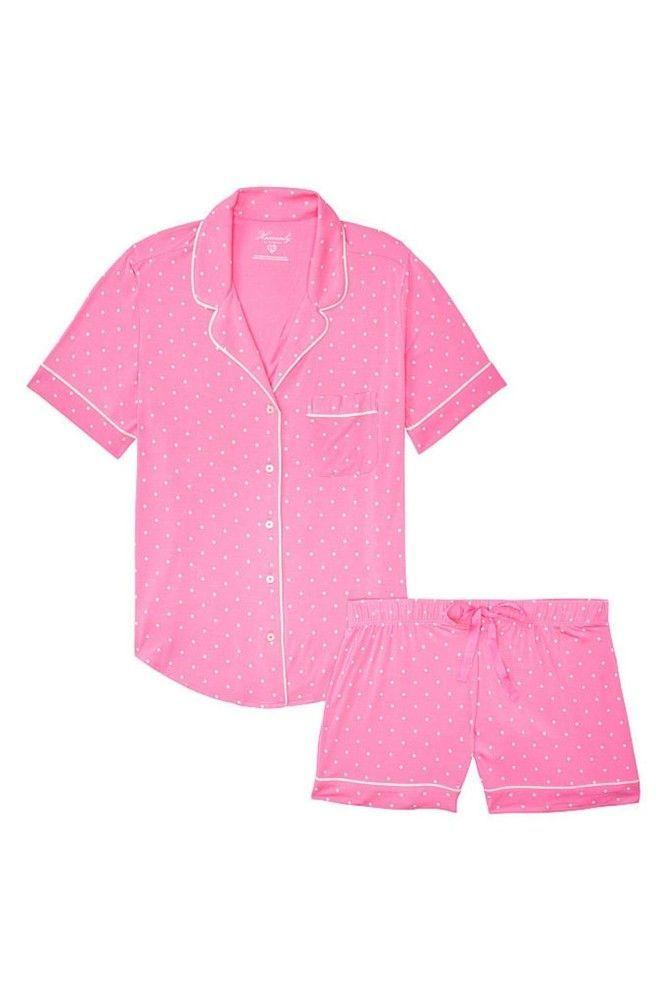 Pijama Mujer Corto Modal Heavenly Rosado Talla L - Victoria's Secret-0
