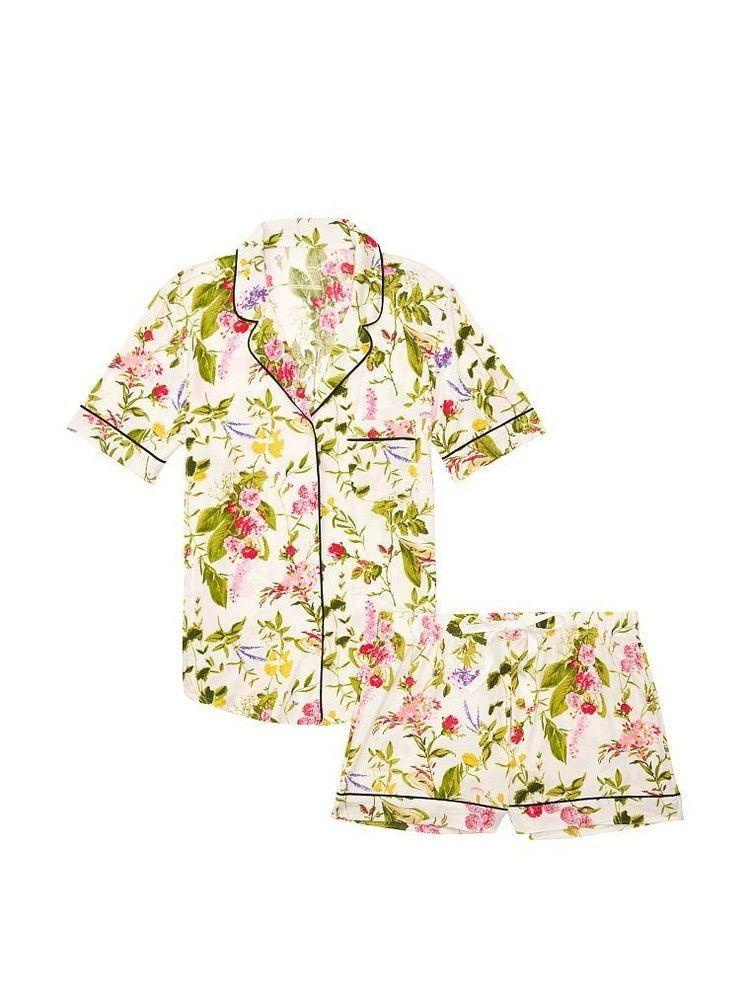 Pijama Mujer Corto Modal Heavenly Floreado Talla S - Victoria's Secret-0