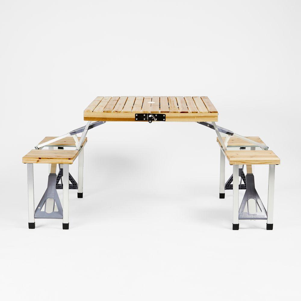 Mesa De Madera Plegable Camping Dyne 4 Personas Doite-1